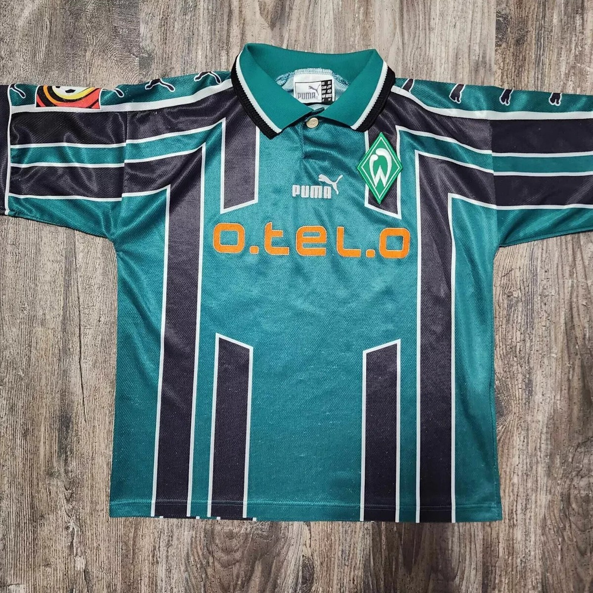 2000 Puma Werder Bremen Home Soccer Jersey Claudio Pizarro Men XS