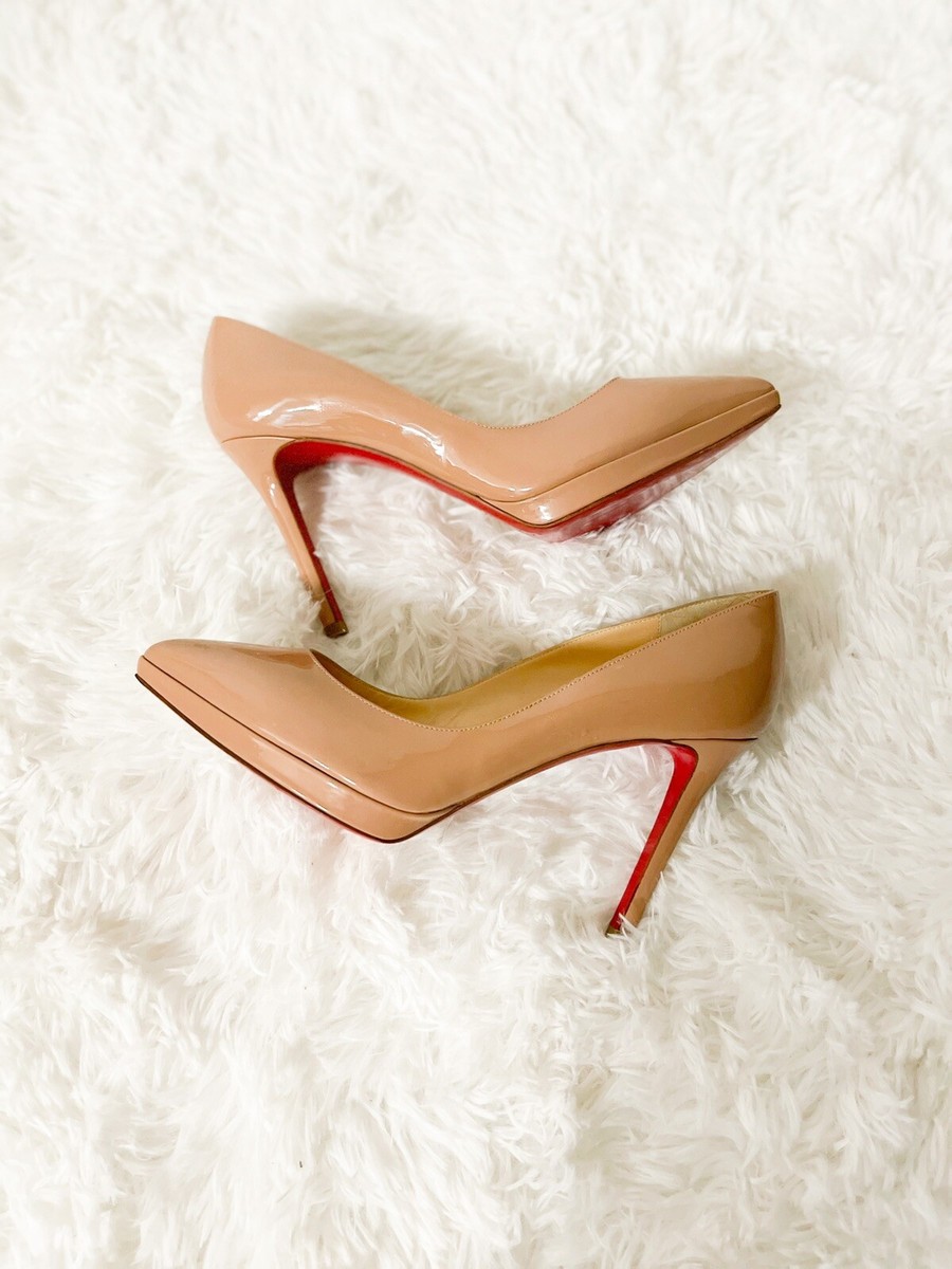 Authentic Christian Louboutin Pigalle Plato 100 Patent leather