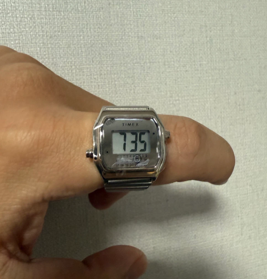 Timex x MM6 Maison Margiela Ring Digital Watch TW2W81300 Stainless