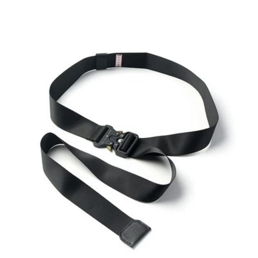Black Silver 1017 ALYX 9SM Nylon Canvas Safety Buckle Belt Metal