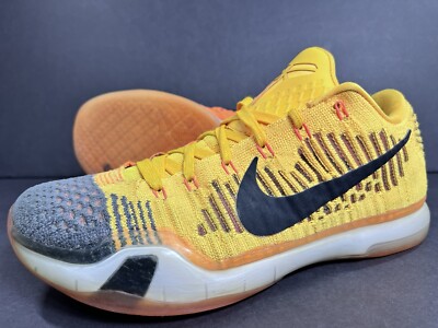 Nike Kobe 10 X Elite Low Chester Rivalry 747212-818 Yellow Orange