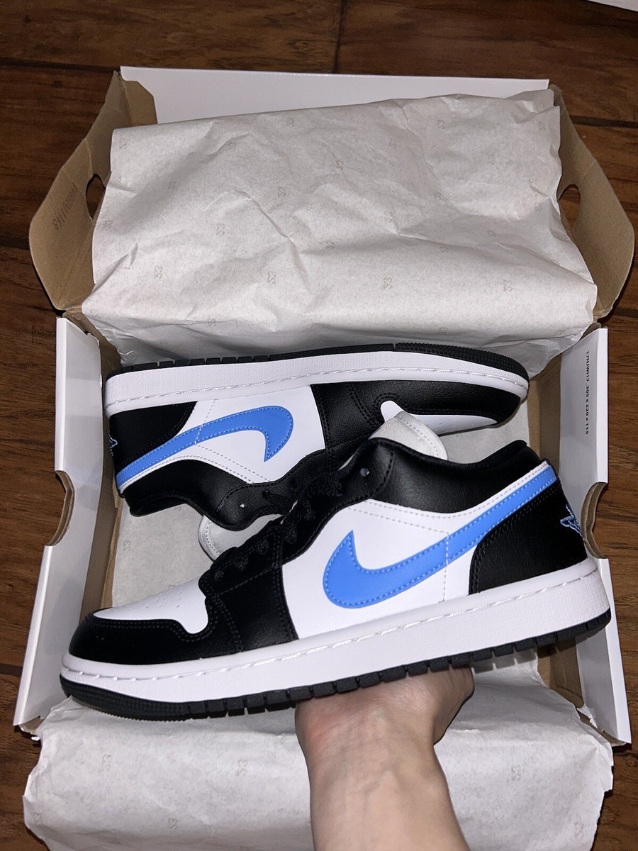 Nike Air Jordan 1 Low Black University Blue White size 8.5W/7M
