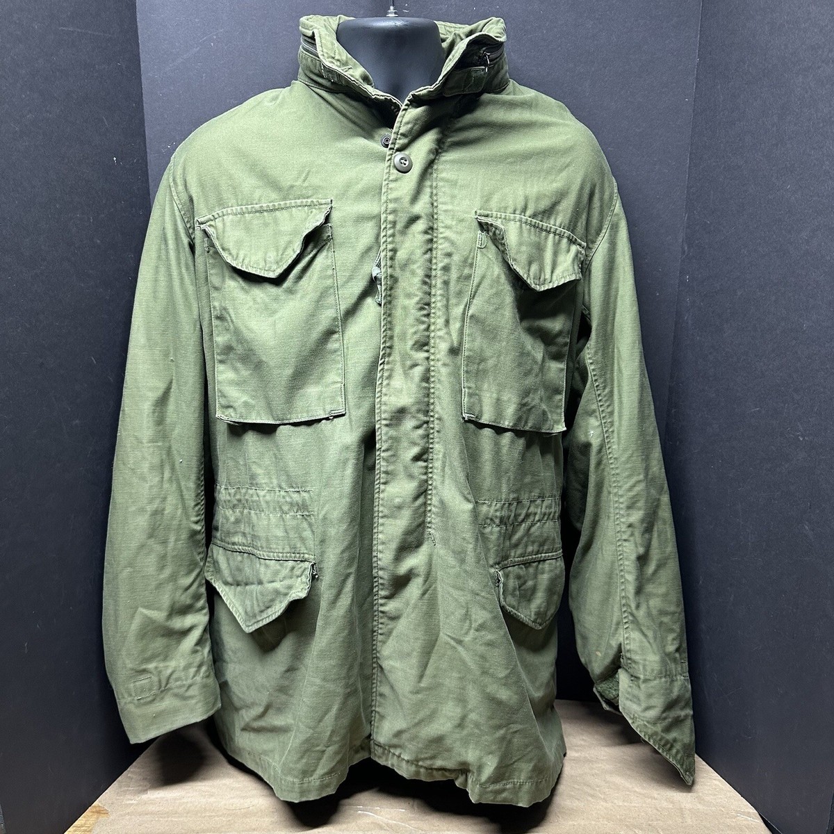 VTG US Army Olive Green 8405-782-2937 M65 Cold Weather Jacket w