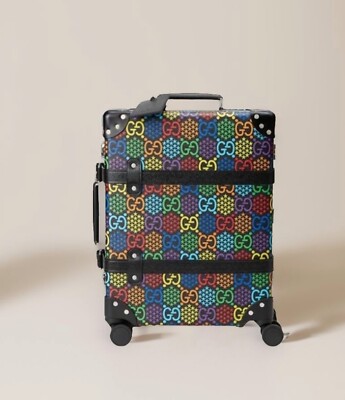 Gucci x Globe-Trotter GG Supreme Vulcan Fiber Carry Case Brown new