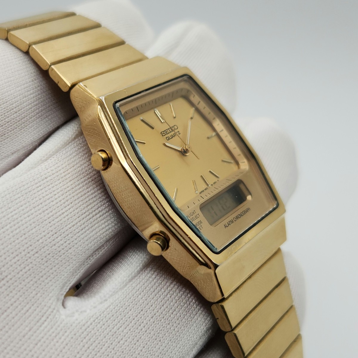 Seiko Men's Vintage Gold Tone Ana-Digi Quartz Watch H601-5400