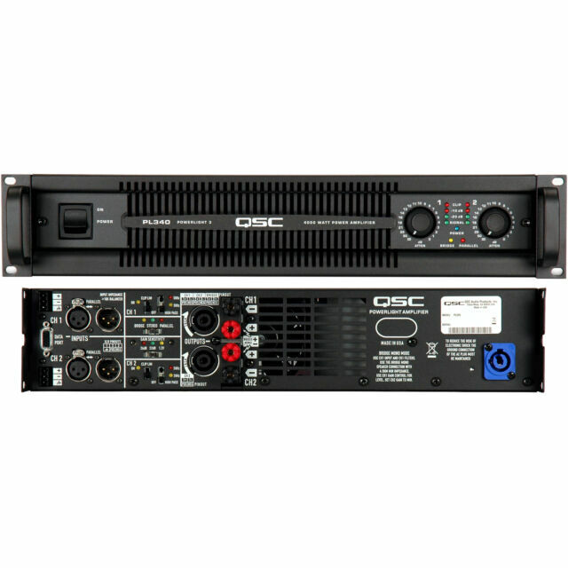 QSC PowerLight 3 Series PL340 2000W Professional Power Amplifier