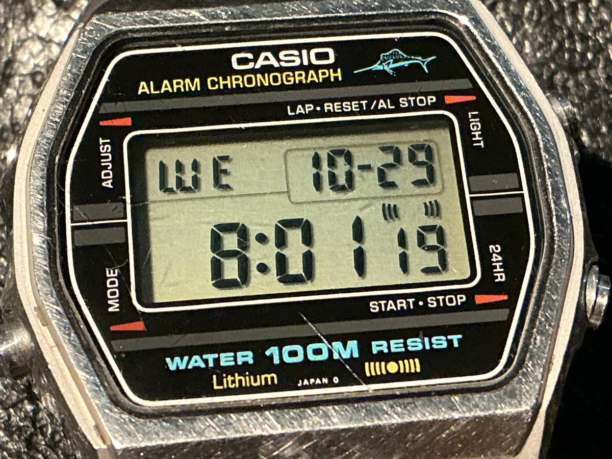 Casio W-750 Marlin Vintage Digital Watch Module 248 (1980's) New