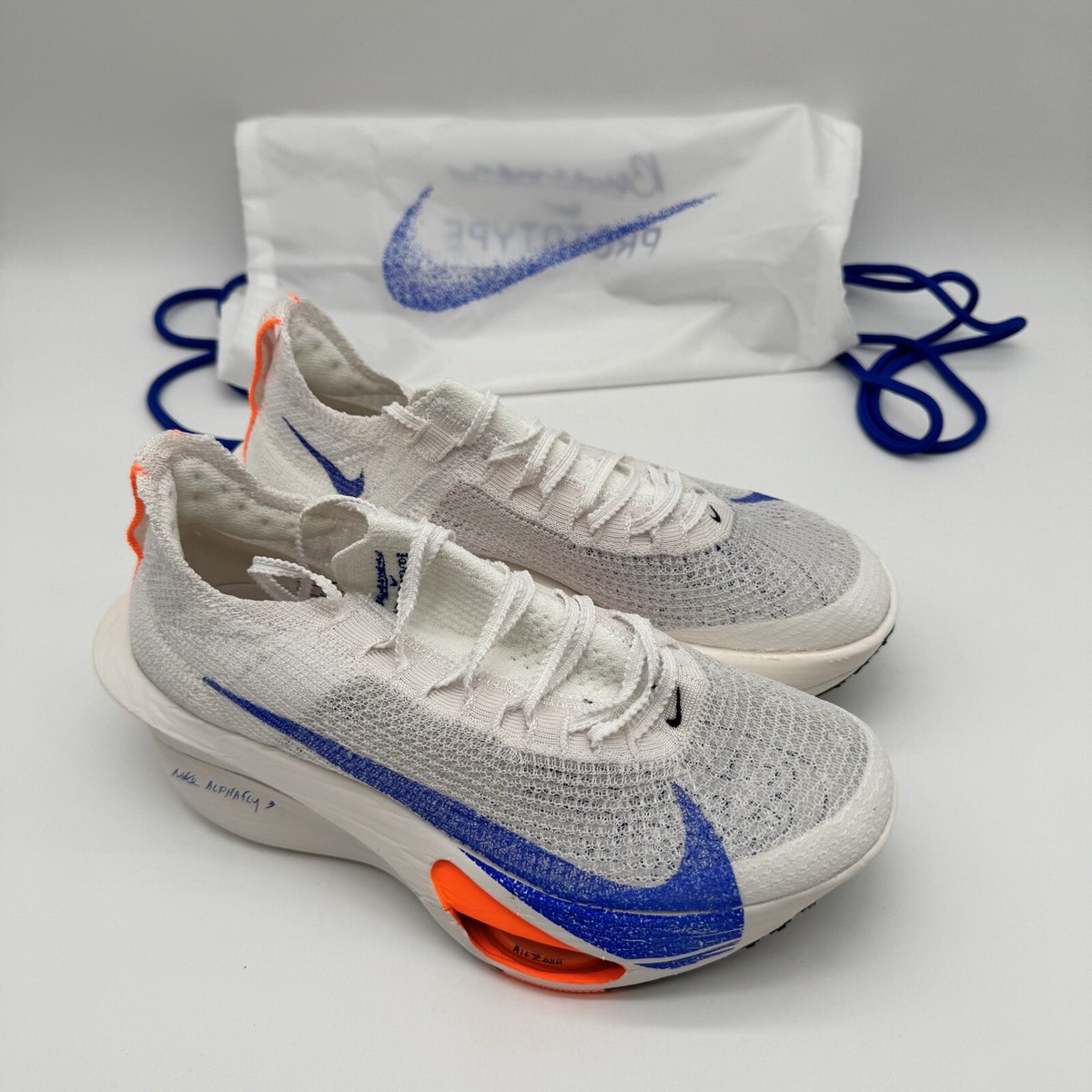 Nike AlphaFly ホワイト/オレンジ/ブルー Nike AlphaFly ホワイト