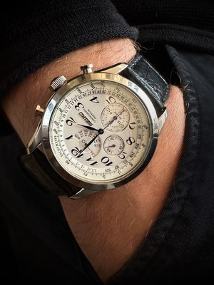 SEIKO Chronograph Perpetual Alarm 7T86-0AC0 Quartz Japan Men's