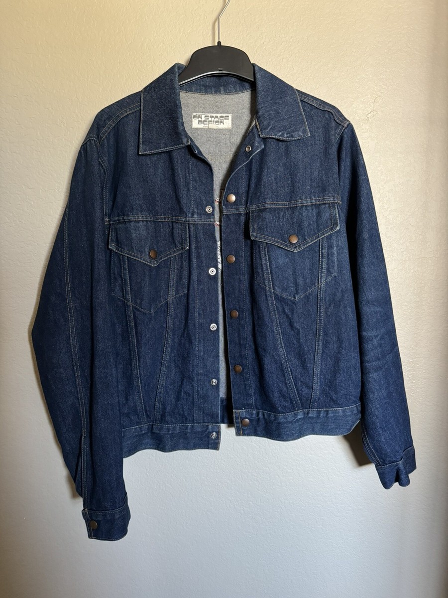 Vintage Outlaws Graphic Denim Jacket Size Large Boxy Fit | eBay