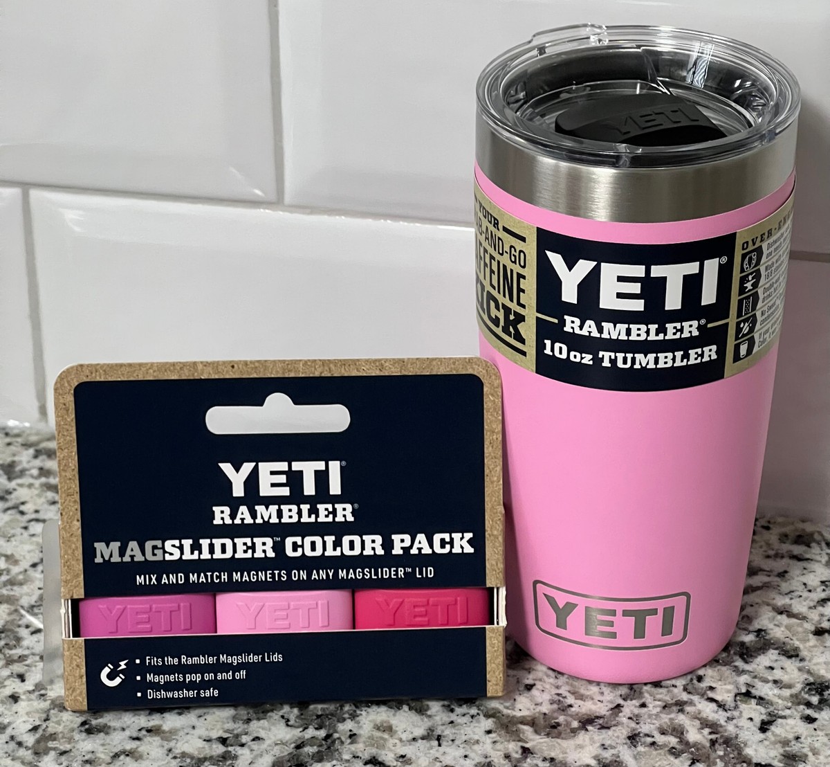 YETI Rambler 10oz Tumbler Power Pink W/ 3pack MAGSLIDERS | eBay