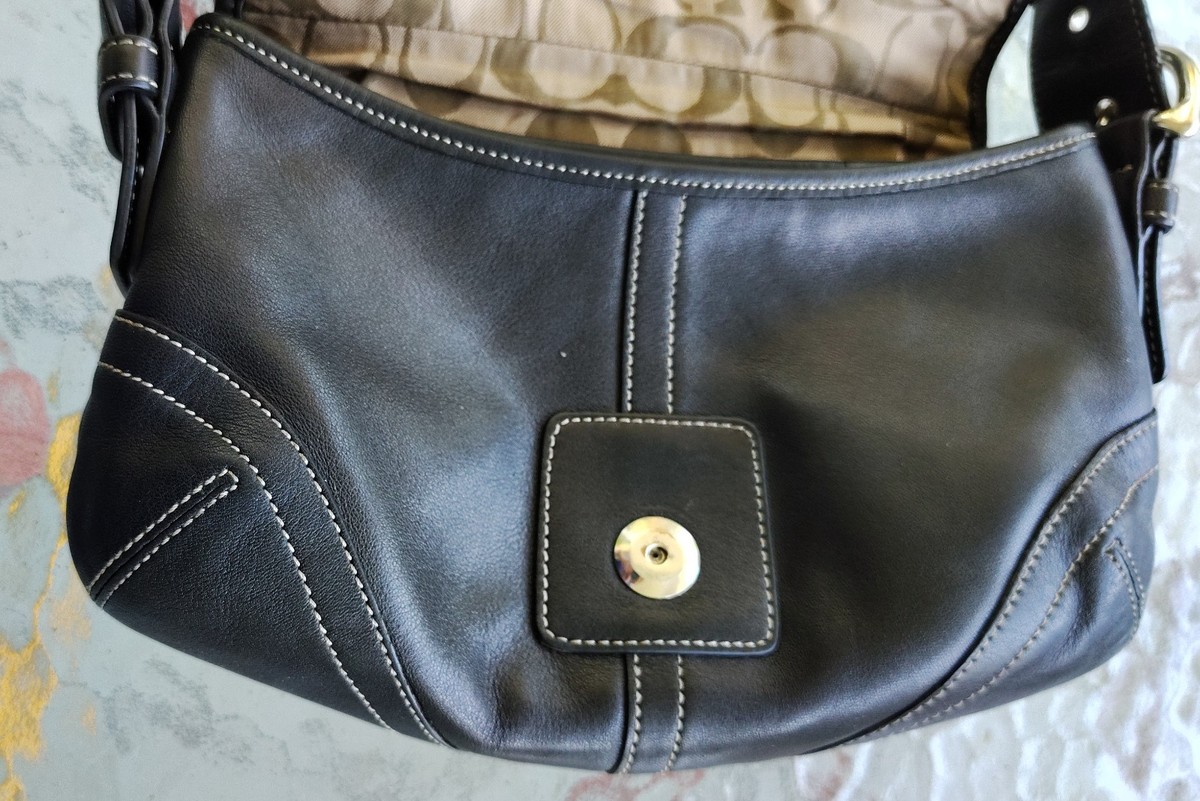 Coach J040-9247 SMALL Vintage Black Soho Y2K Leather Shoulder Bag