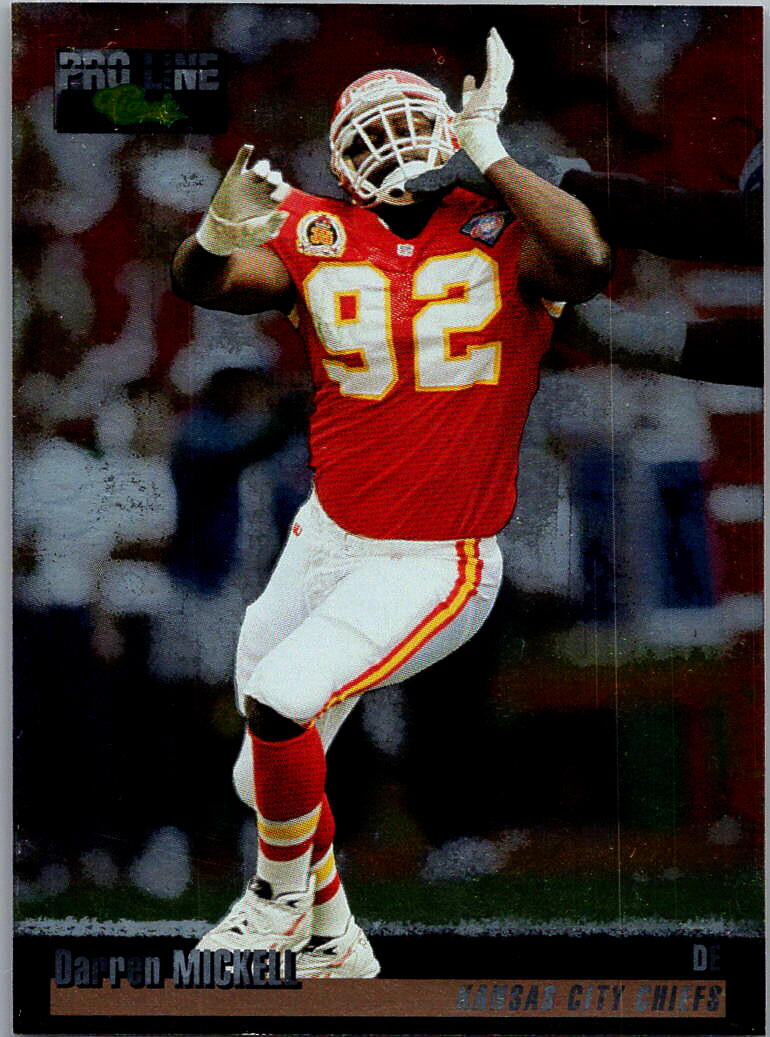 196 Darren Mickell Rookie Kansas City Chiefs 1995 Pro Line | eBay