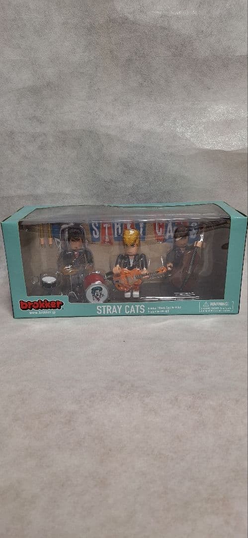 STRAY CATS brokker Toy Figure Set 1980s Rockabilly Era 3 Members