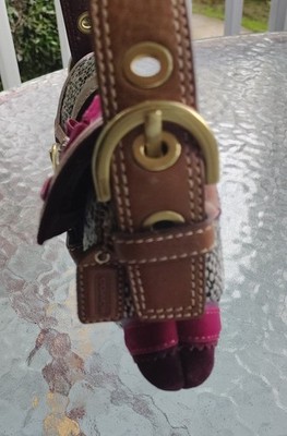 Coach Vintage 8F01 Multicolor Tweed Soho Y2K Demi Shoulder Bag w