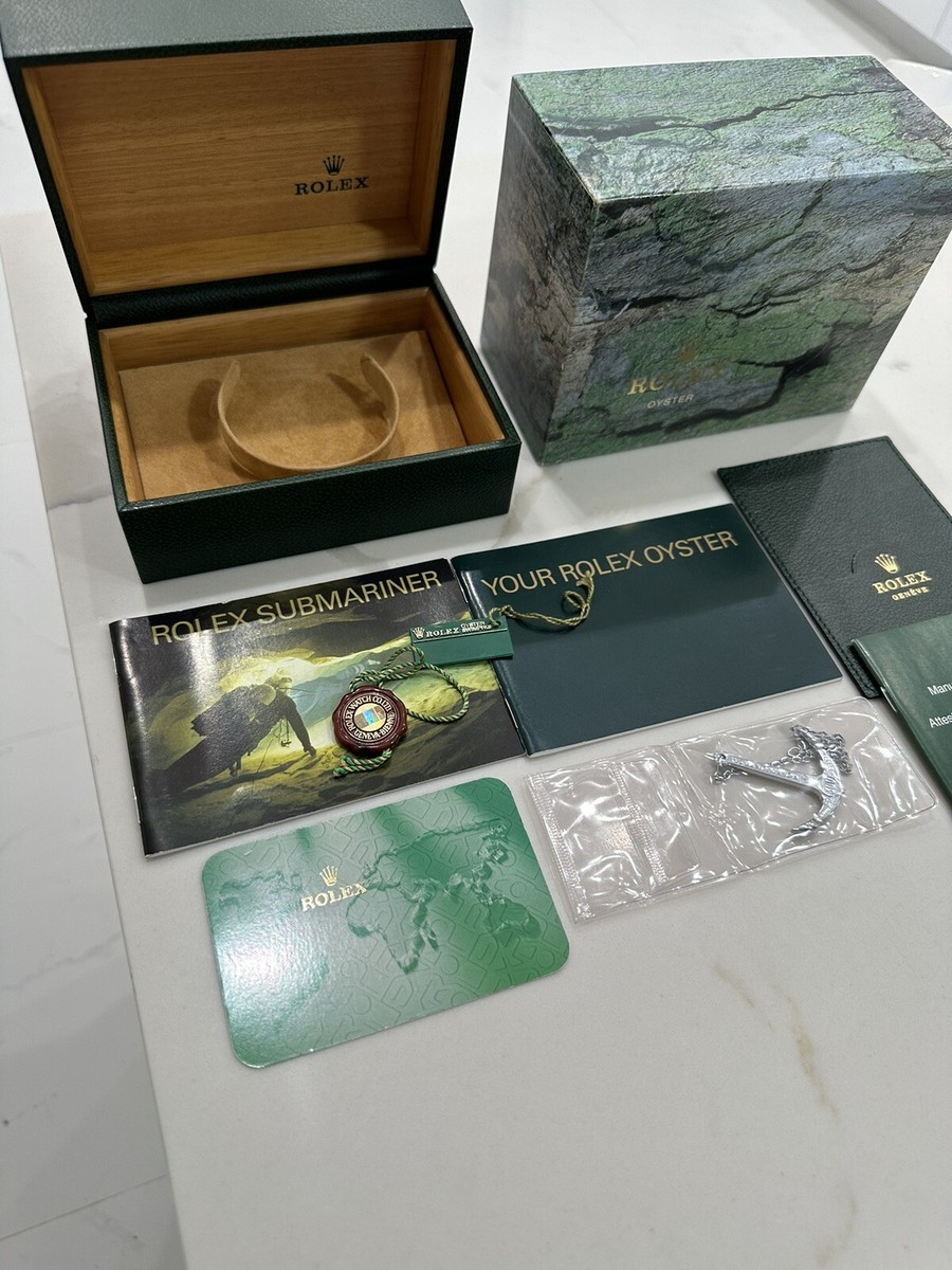 GENUINE Vintage Rolex Submariner 16610 Watch Box Booklet Anchor
