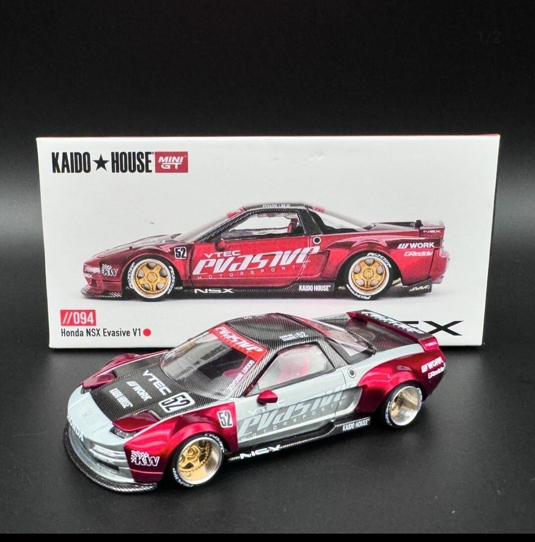CHASE- Raw-Kaido House x Mini GT 1:64 Honda NSX Evasive V1 Red | eBay