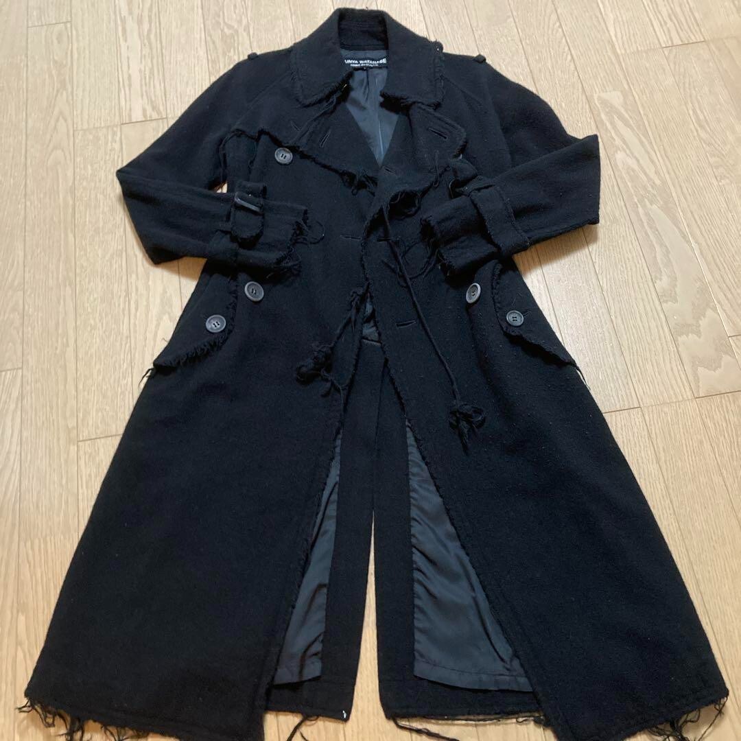 JUNYA WATANABE COMME des GARCONS Trench Coat Wool Frayed Edge