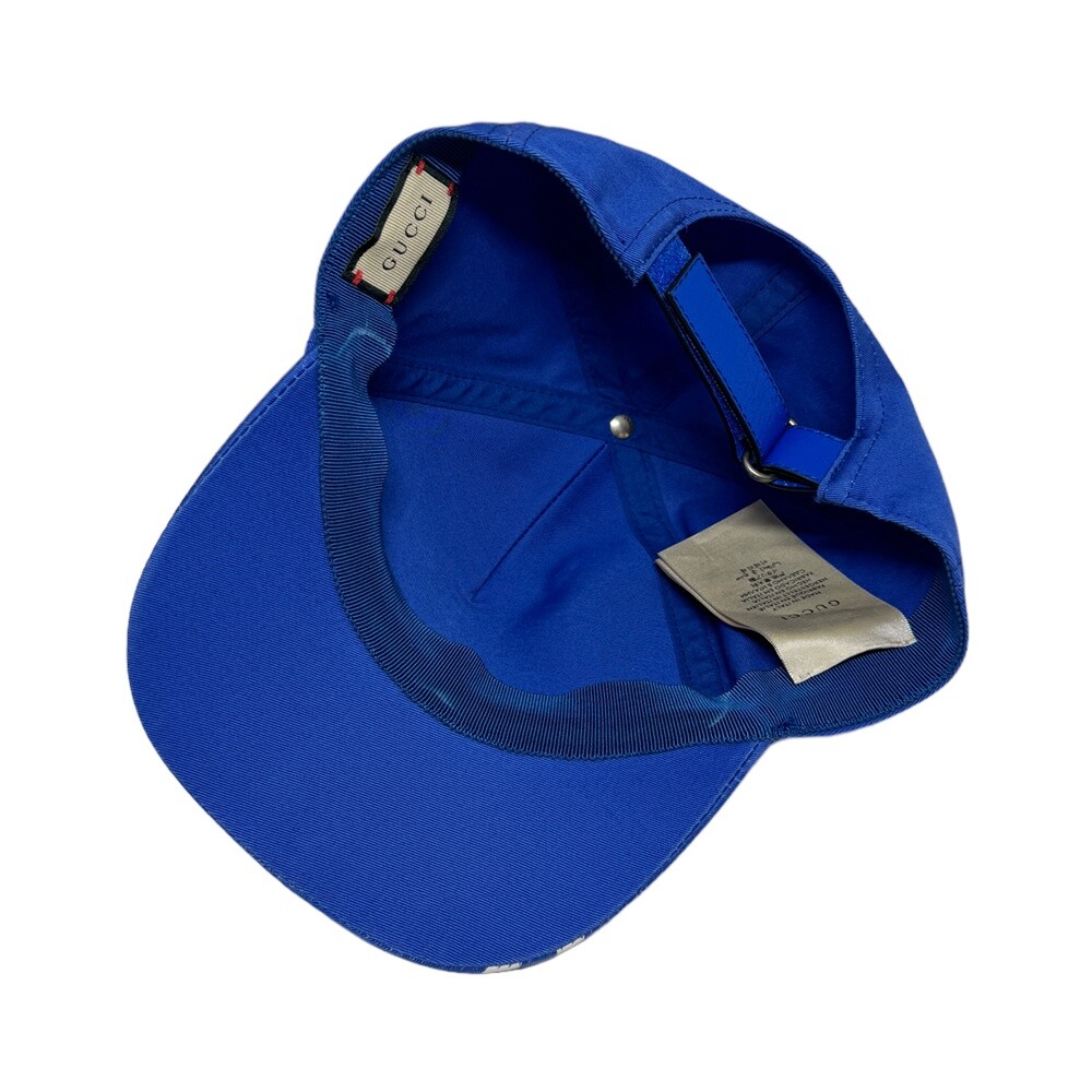 GUCCI 100th Anniversary Limited Baseball Cap Blue & White XL