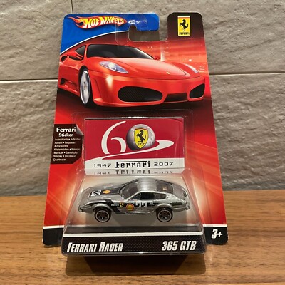 Hot Wheels Ferrari Racer 365 GTB Silver #23 60th anniversary