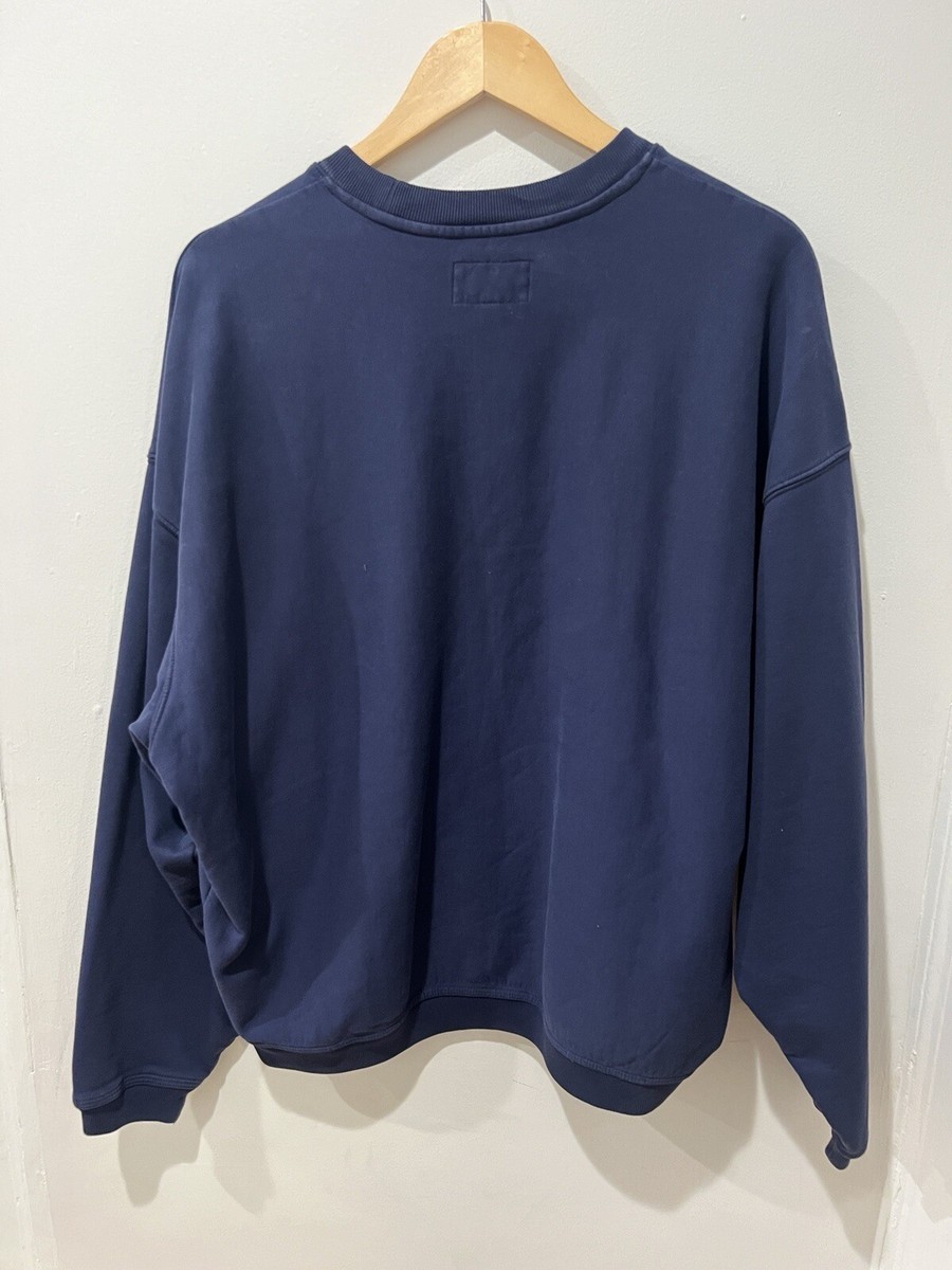 Stüssy Sun Faded Oversized Crew Navy Blue Medium | eBay