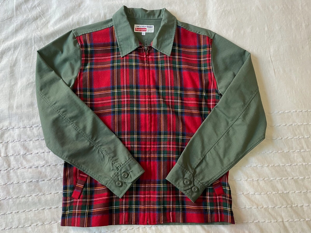 Authentic Supreme FW 15 16 Comme Des Garcons Plaid Work Jacket