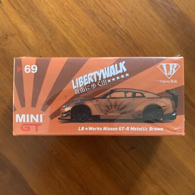 Mini GT #69 LB Works Liberty Walk Nissan GT-R R35 - Metallic Brown