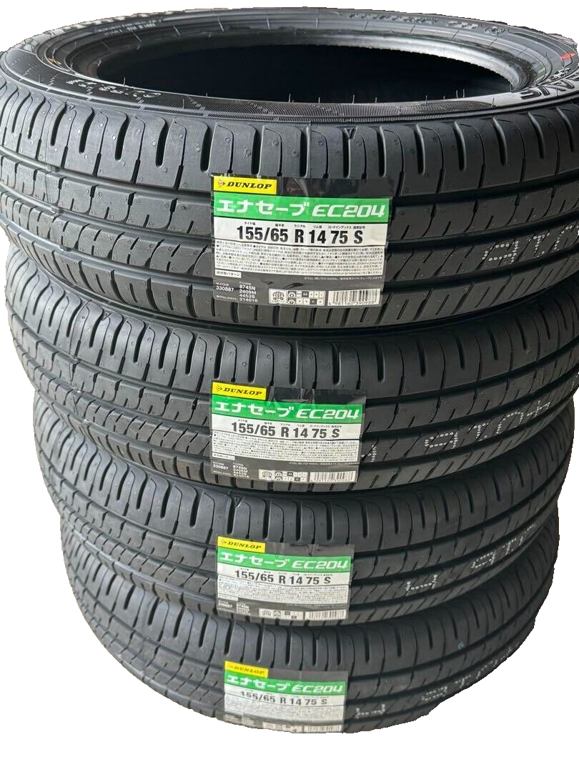 DUNLOP Genuine ENASAVE EC204 155/65R14 75S Summer Tires Set of 4