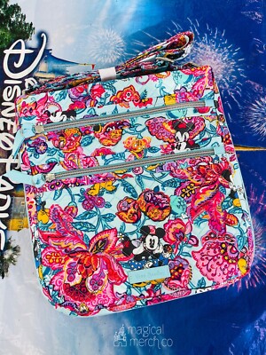 Vera Bradley Disney Mickey Mouse Friends Colorful Garden Triple