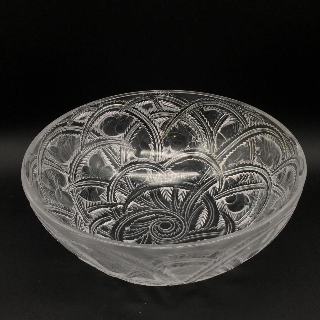 ONE LALIQUE PINSONS 9.25” SIGNED CRYSTAL GLASS BIRD BOWL E4420 | eBay