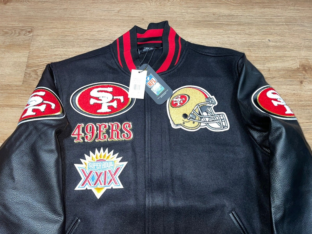 SAN FRANCISCO 49ERS NFL Mash Up BLACK Varsity JACKET PRO-STANDARD
