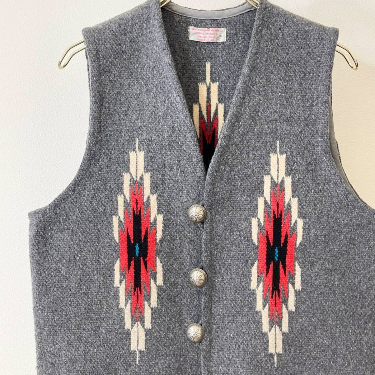 Vintage 1990s John R. Trujillo Trufilios Chimayo Vest Mens Size 40