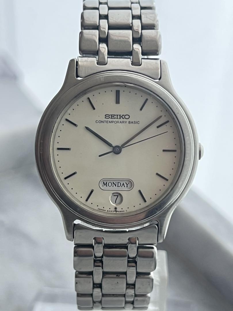 SEIKO Contemporary Basic Men's Quartz Watch Model 5H23-6B90