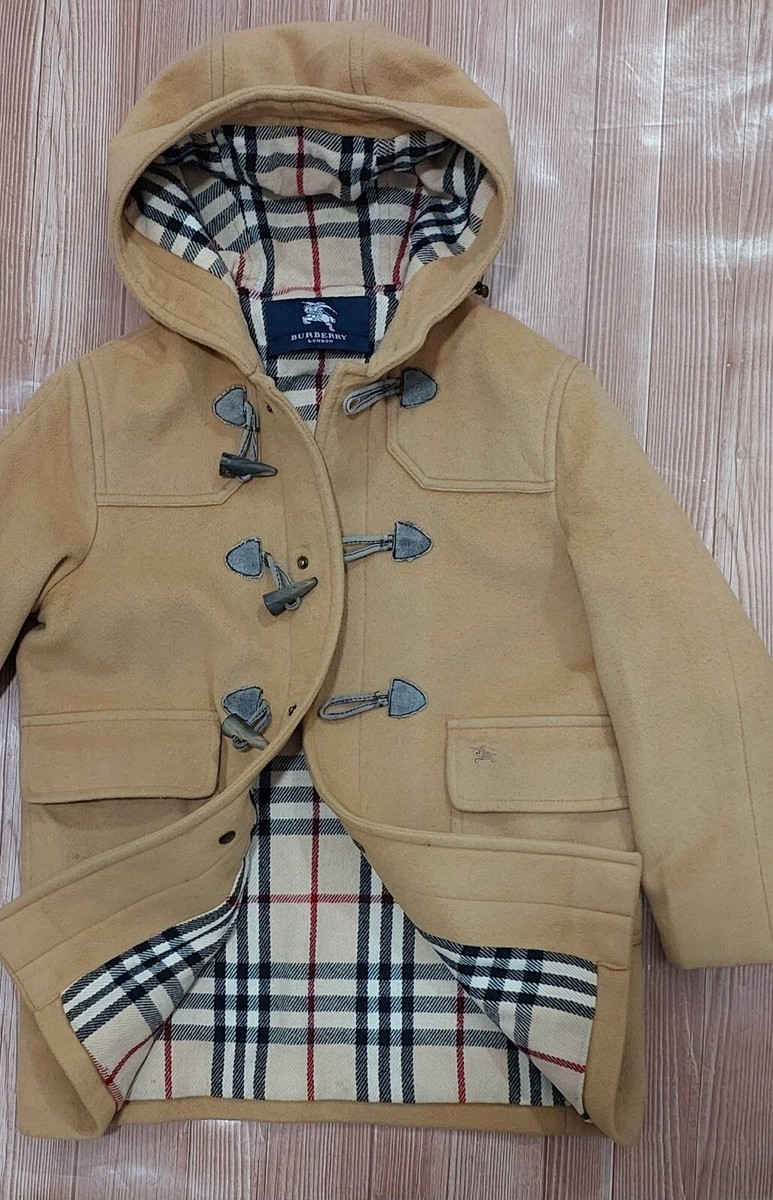 BURBERRYダッフルコートキッズ Sサイズ130～140グレー BURBERRY