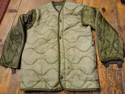 US Army Military M-65 Field Jacket Quilted Coat Liner Warm Nylon