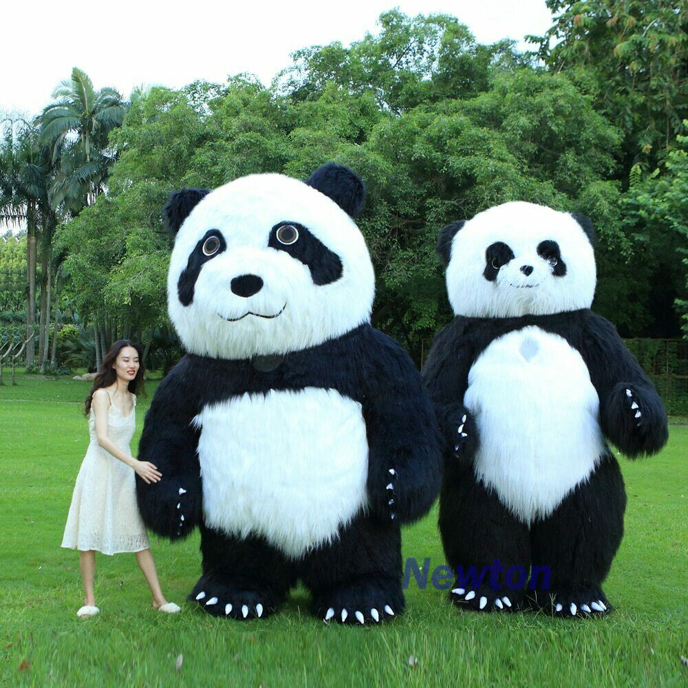 Inflatable Big Panda Mascot Costume Cosplay Adult Size Includes