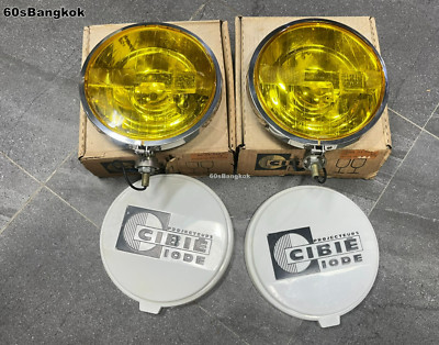 CIBIE IODE 45 CHROME FOG LIGHT Yellow lens & Cover Complete set