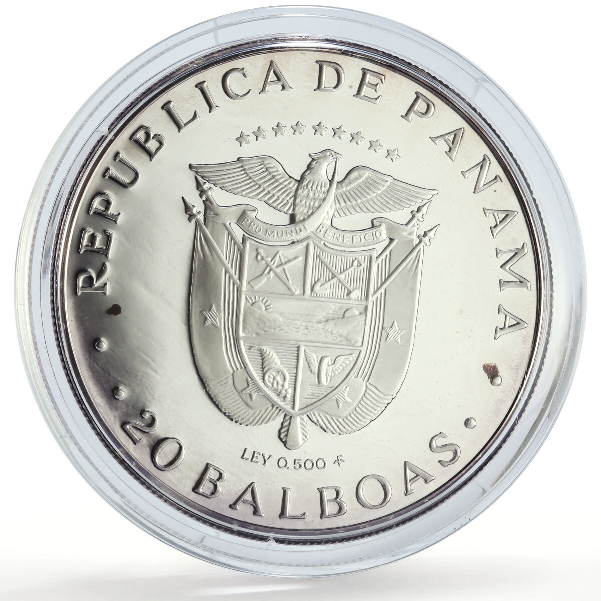 Panama 20 balboas Simon Bolivar 200th Birth Politics proof silver