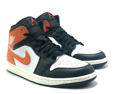 NEW* Men NIKE Air Jordan 1 Mid Starfish/Black (DQ8426 801), Sz 8.0