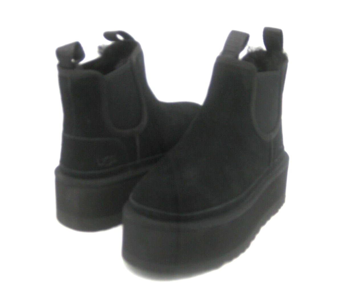 UGG NEUMEL PLATFORM CHELSEA WOMEN BOOTS SUEDE BLACK US 7 /UK 5 /EU