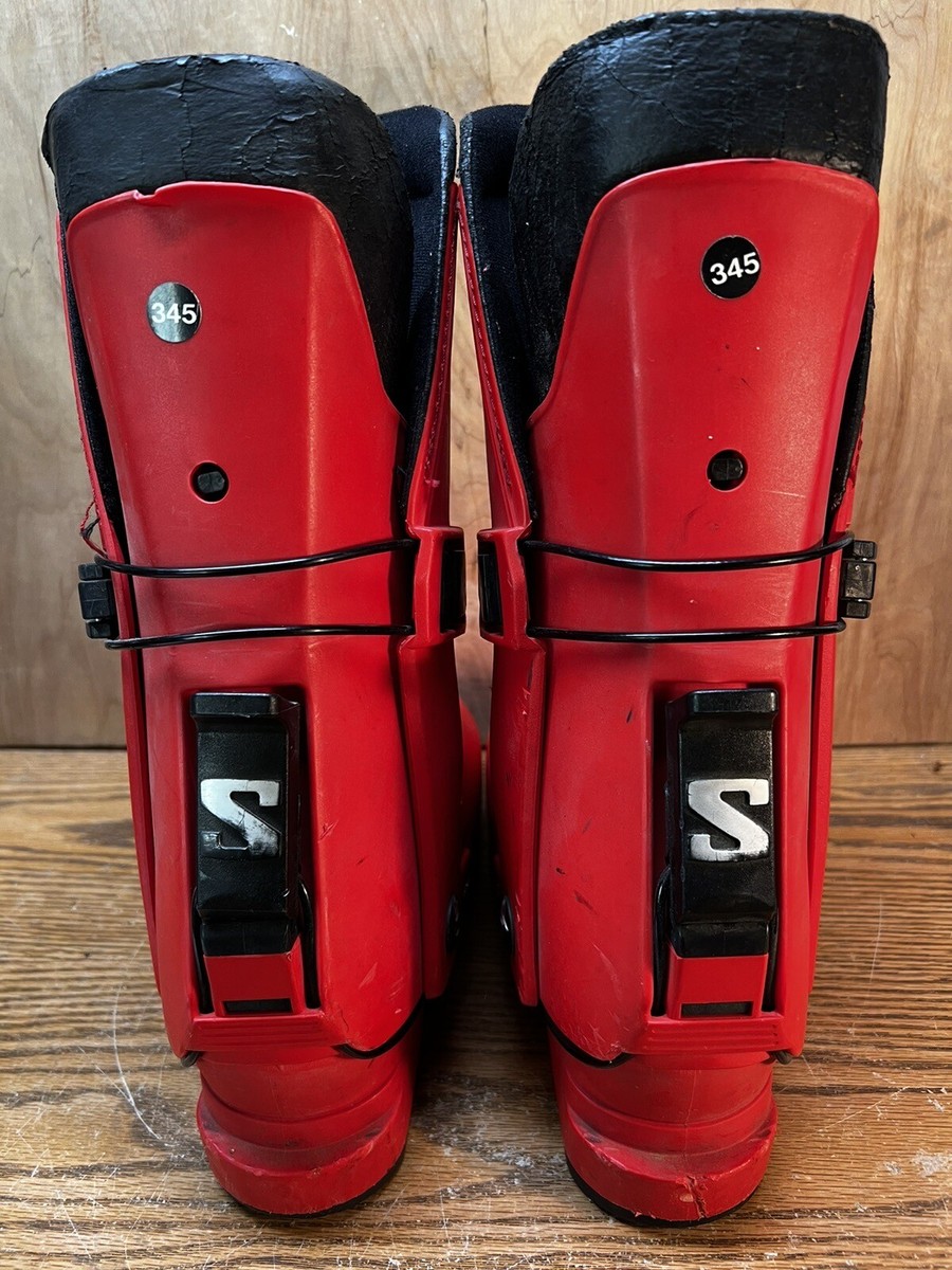 VTG Salomon SX80 Ski Boots Mens 340-45 Red Downhill Alpine Hard