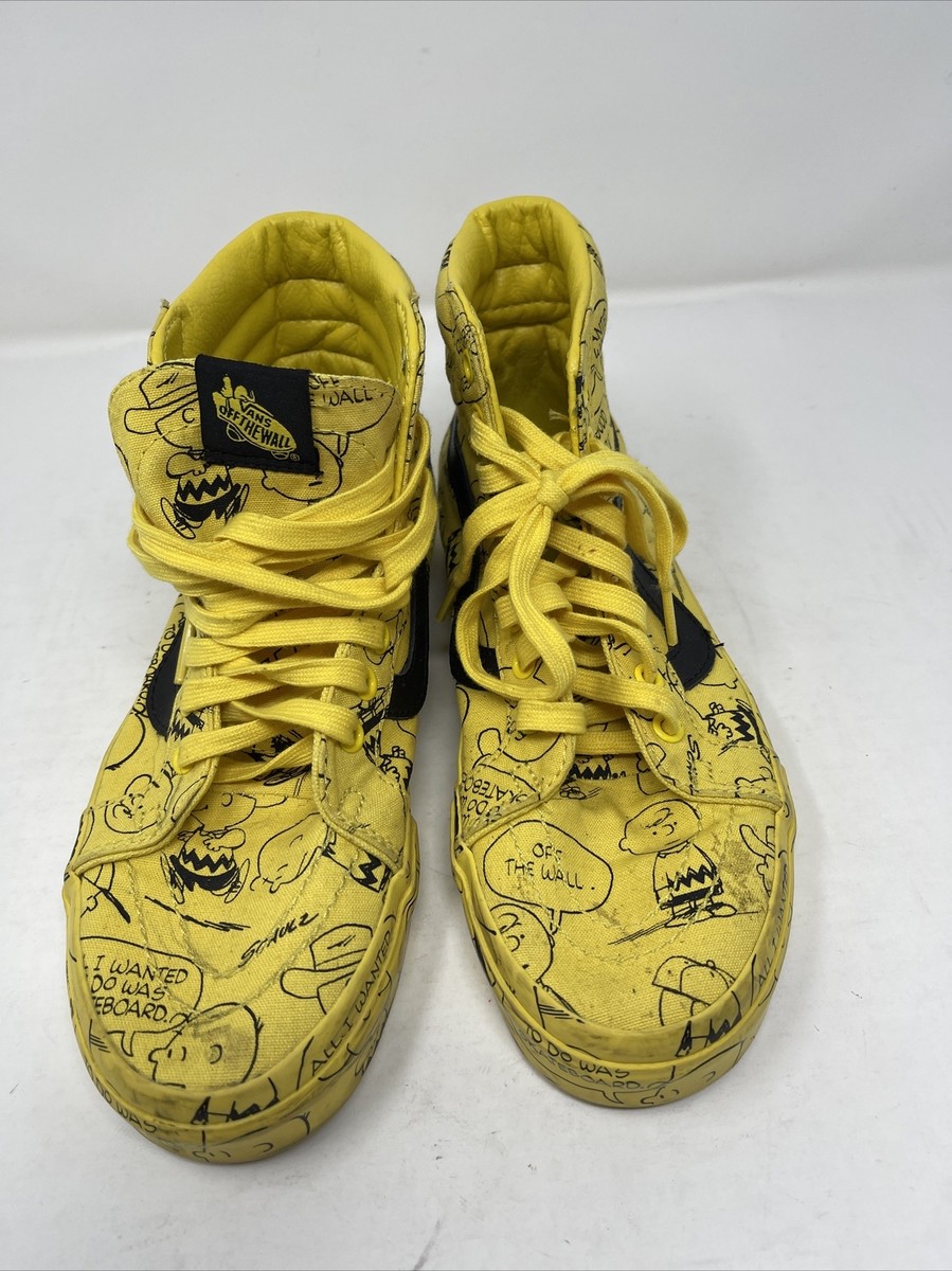 Vans x Peanuts Charlie Brown Shoes Sk8 Hi Maize Sneaker Size
