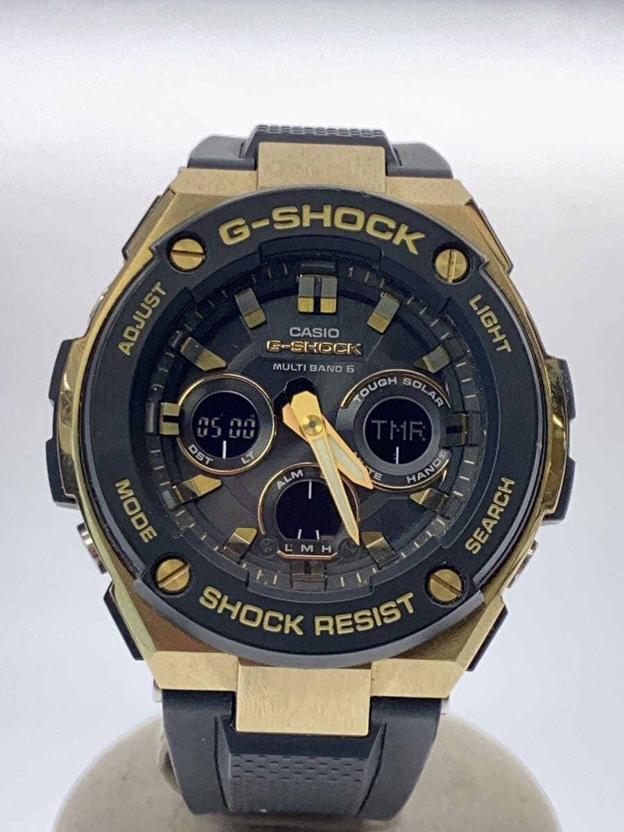 CASIO G-SHOCK GST-W300G-1A9JF Solar Watch, Black Rubber Band