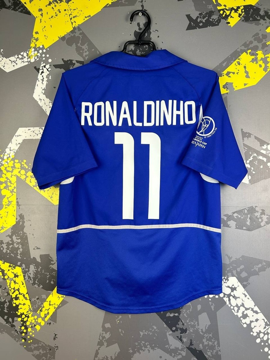 Ronaldinho Brazil World Cup Away football shirt 2002 - 2004 Nike