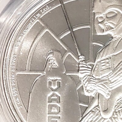 2022 Darth Vader 1 oz. 999 Silver Coin 2 dollar Star Wars Jedi