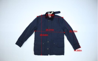 J Crew Highland Skye Jacket Primaloft Navy Blue Ripstop Zip Button