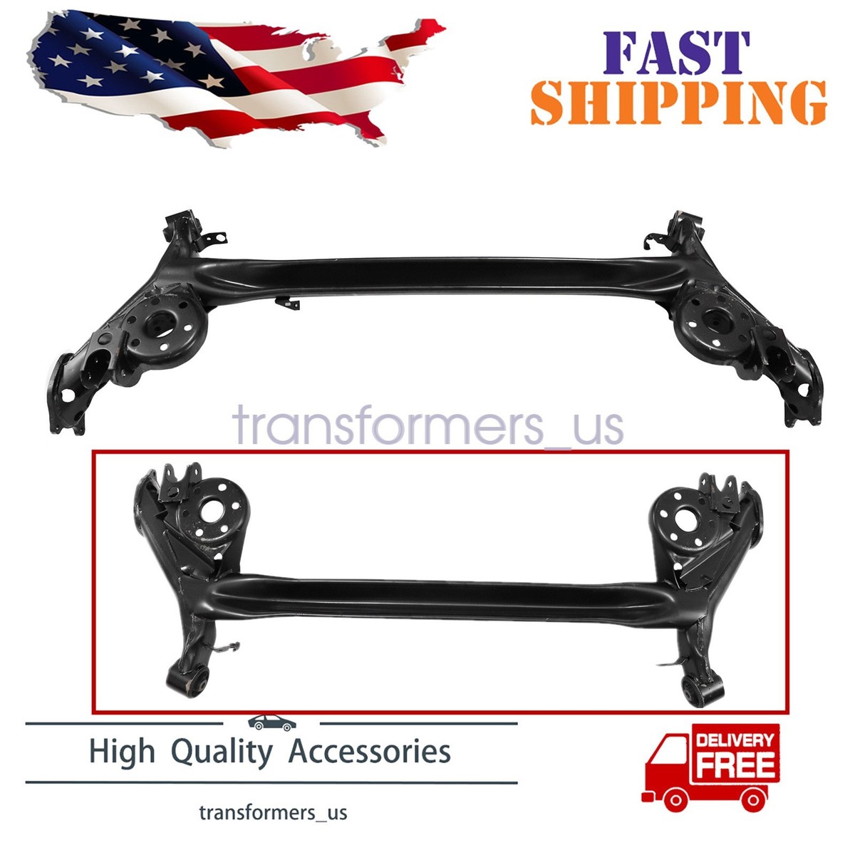 Rear Axle Beam Subframe Crossmember For Toyota Prius 10-15 Scion