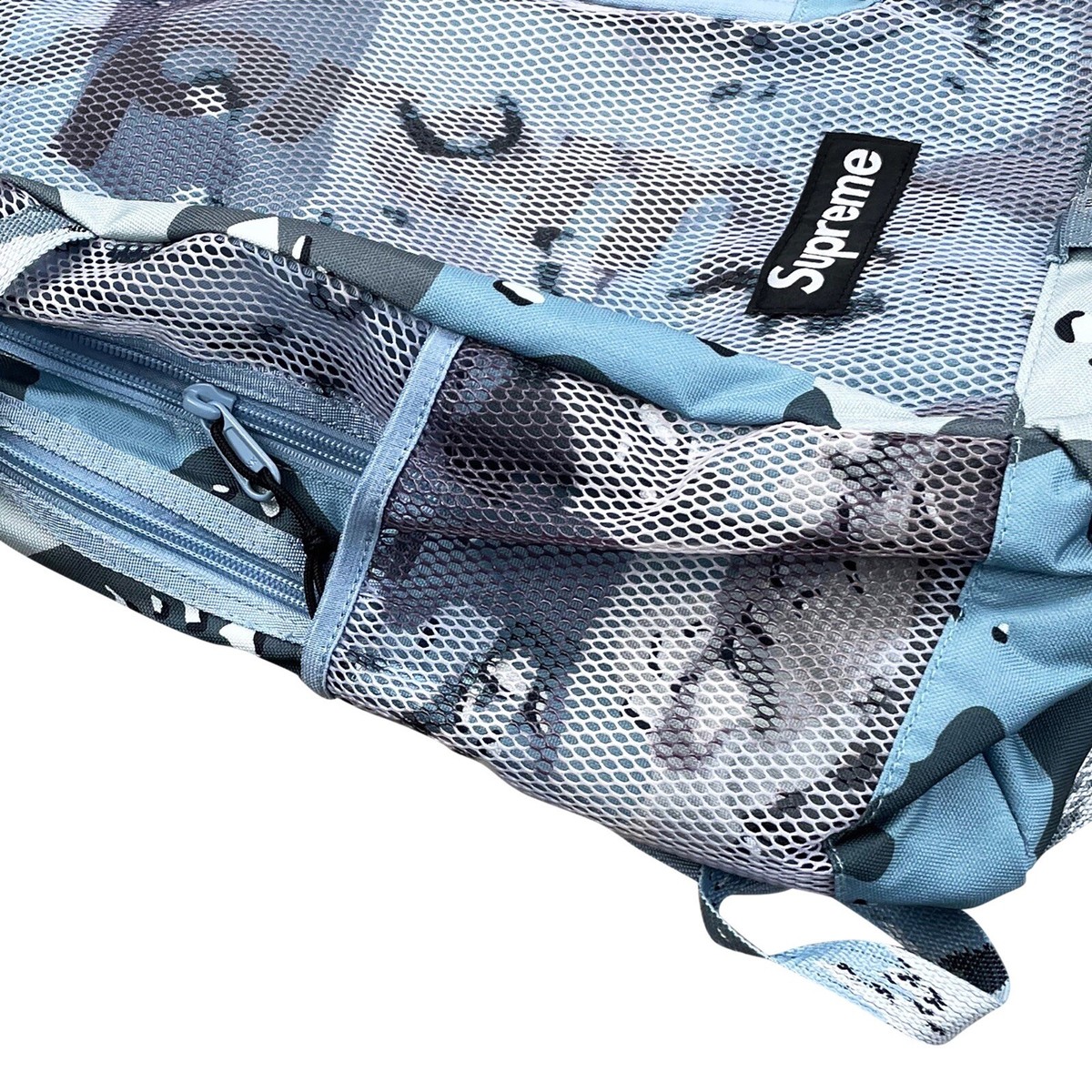 Supreme SS20 Mesh Backpack Blue Chocolate Chip Camo | eBay