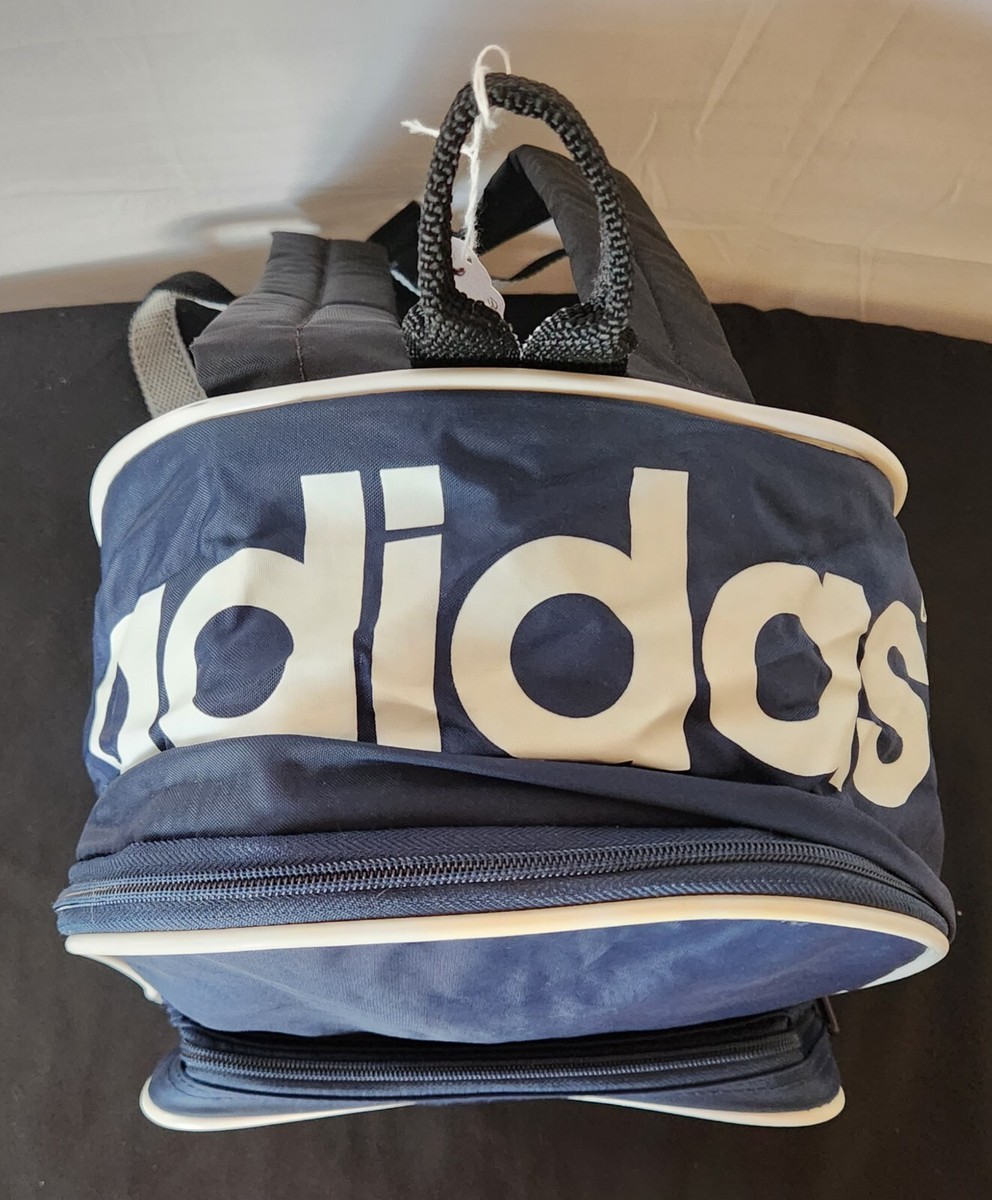 🔥🚨Vintage OG 80s 90s Adidas Navy Blue Small Travel Bag Backpack