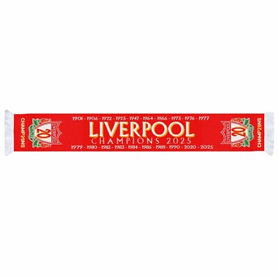Liverpool 2025 Premier League Champions Scarf Liverpool Football